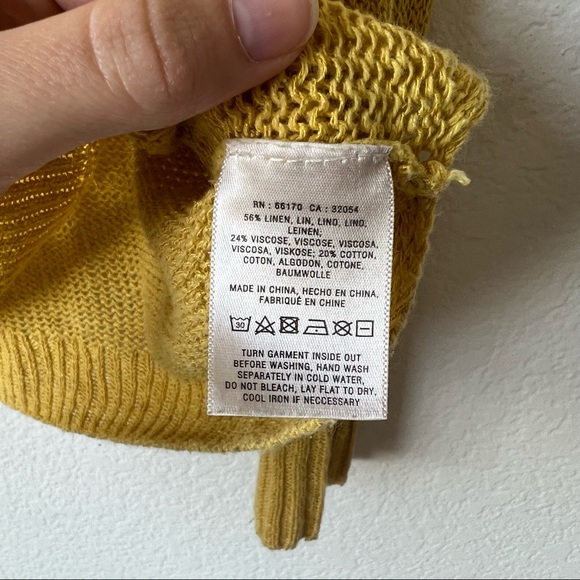 SOLD Anthropologie Sparrow Yellow Knit Sweater - Picture 7 of 8